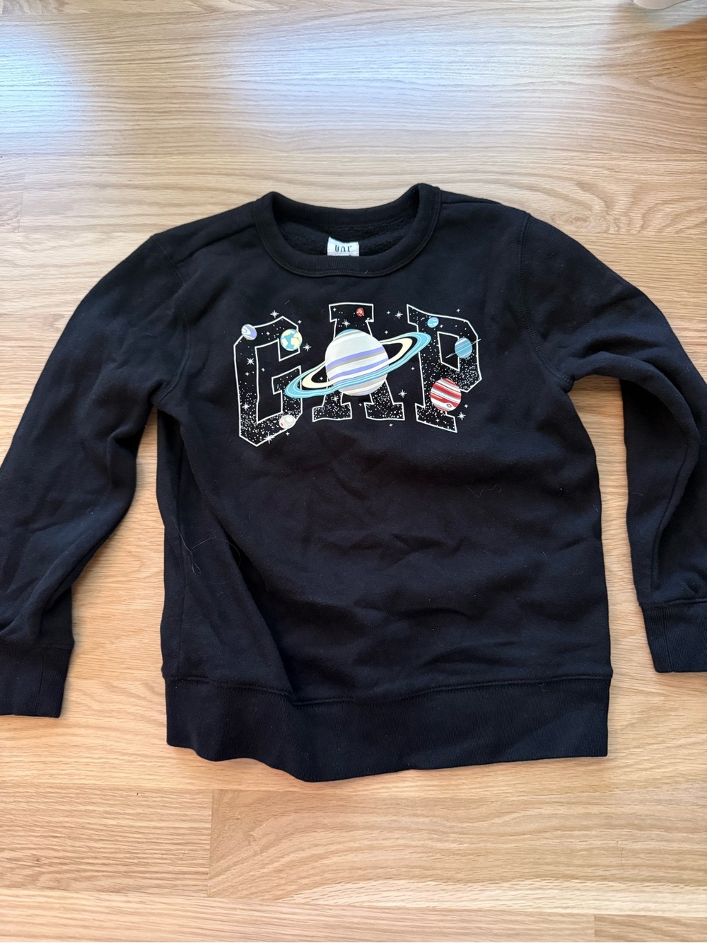 GAP Kids Black Planet Logo Sweatshirt